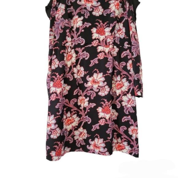 Club Monaco Teodora Cold-Shoulder Floral Print Mini Dress Size 4. - Picture 7 of 12